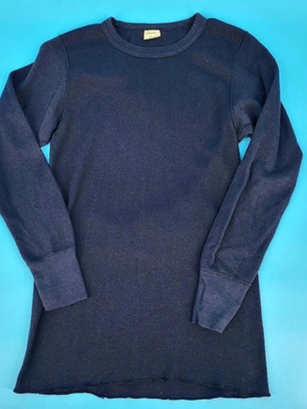 St. John's BAY Long Sleeve Thermal Shirt in Blue Size Large